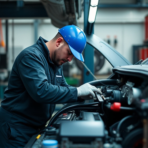 auto technician working