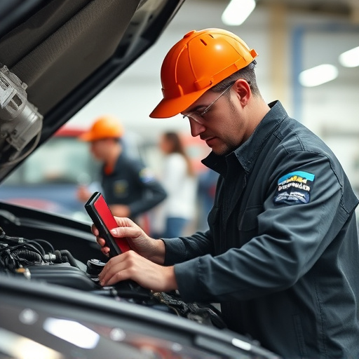 auto technician working