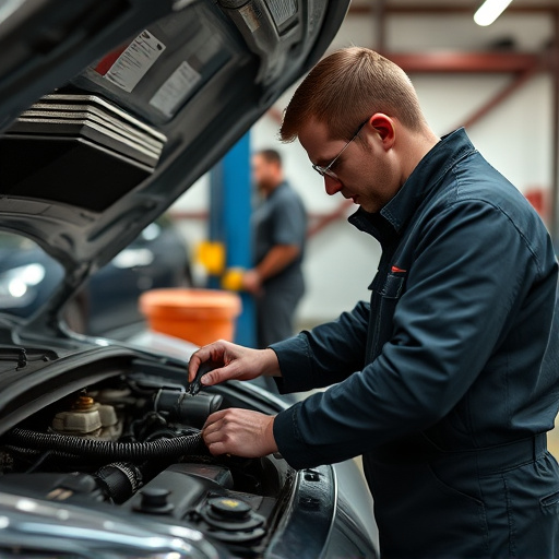 auto technician working