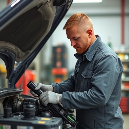 auto technician working