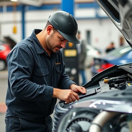 auto technician working