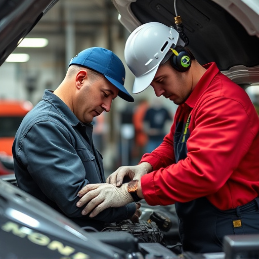 auto technician working
