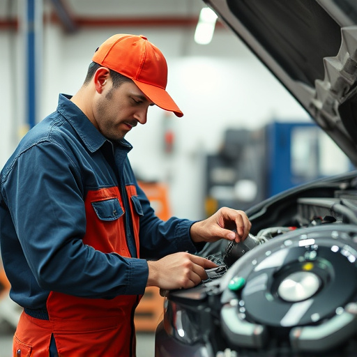 auto technician working