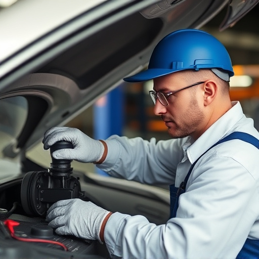 auto technician working