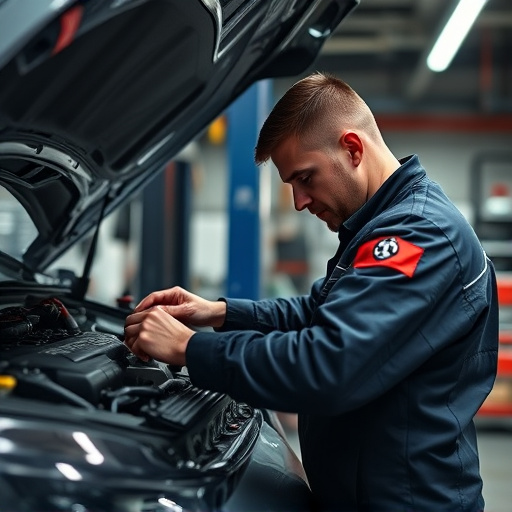 auto technician working