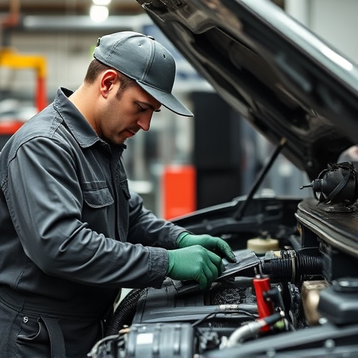 auto technician working