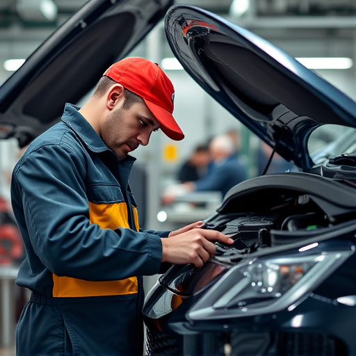 auto technician working