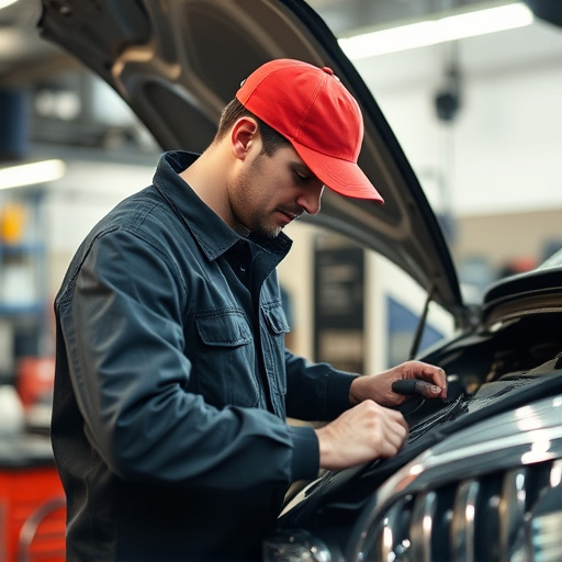 auto technician working