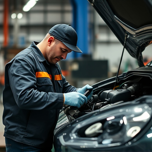 auto technician working