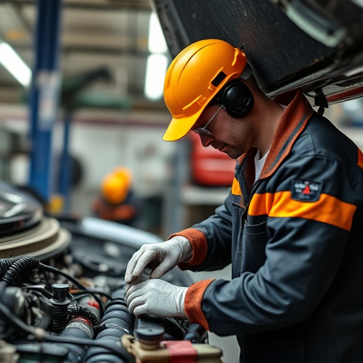 auto technician working