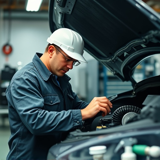 auto technician working