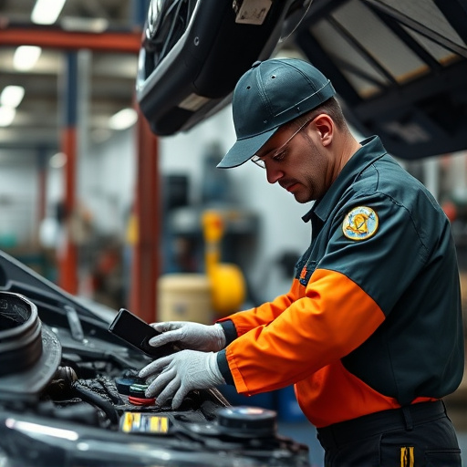 auto technician working