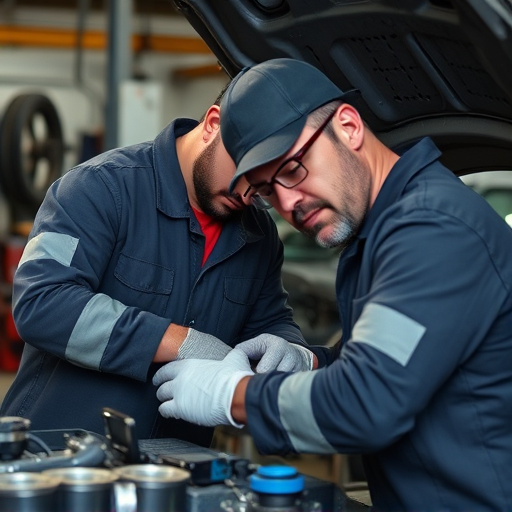 auto technician working