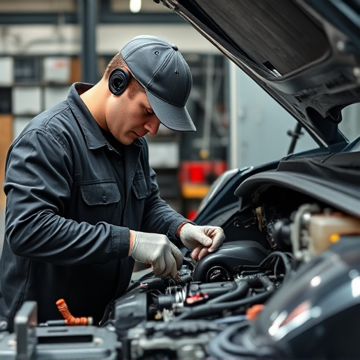 auto technician working