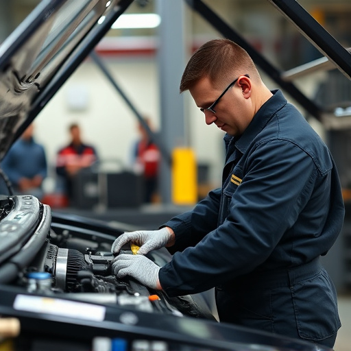 auto technician working
