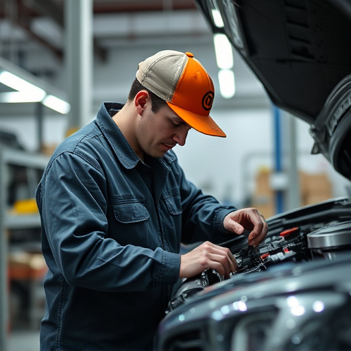 auto technician working
