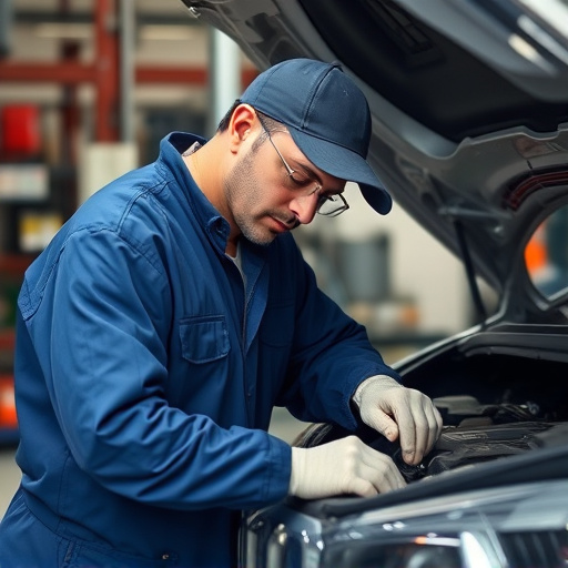 auto technician working