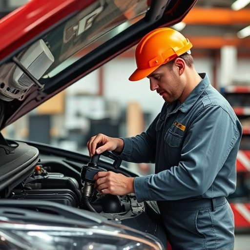 auto technician working