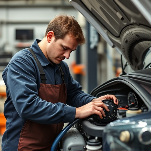 auto technician working