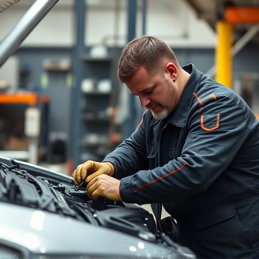 auto technician working