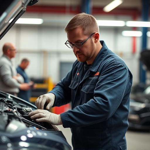 auto technician working