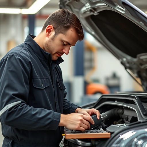 auto technician working