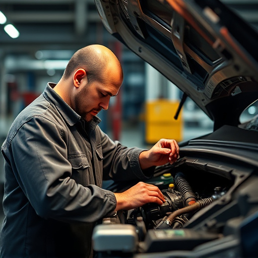 auto technician working