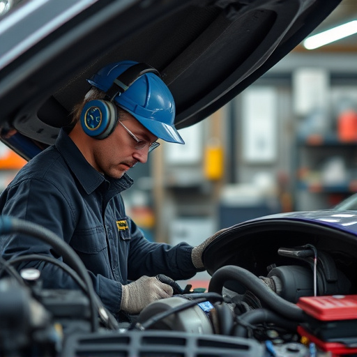 auto technician working