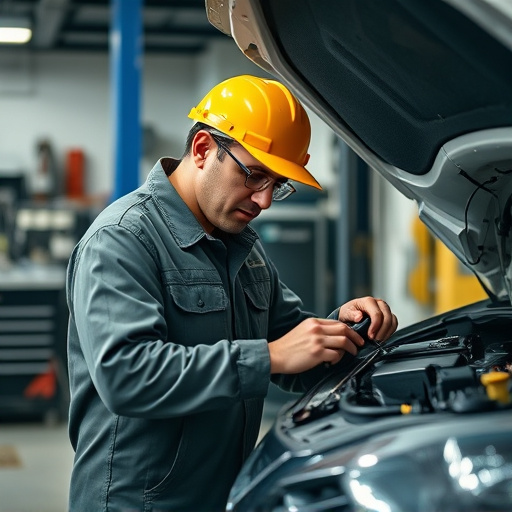 auto technician working