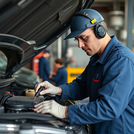 auto technician working