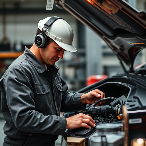 auto technician working
