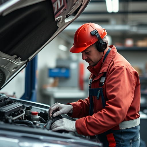 auto technician working