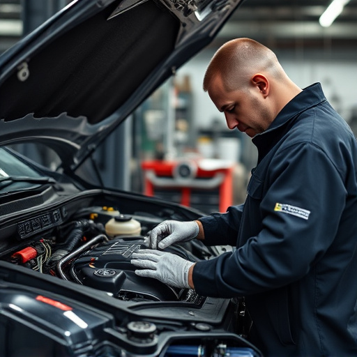 auto technician working