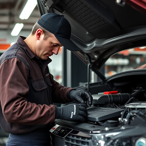 auto technician working