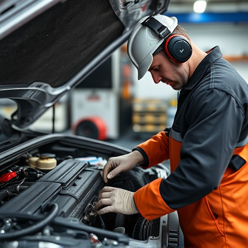 auto technician working