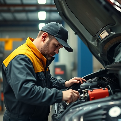 auto technician working
