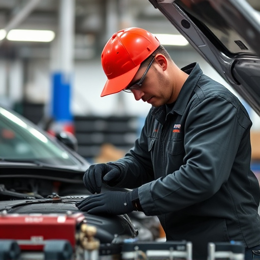 auto technician working