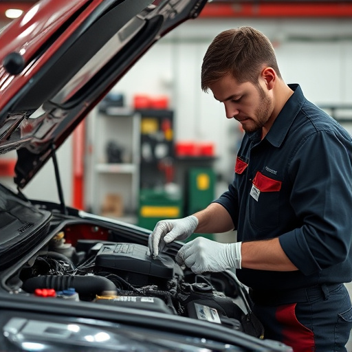 auto technician working