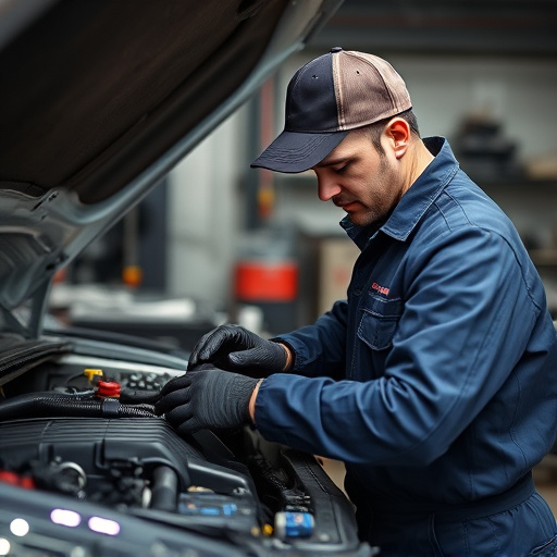auto technician working