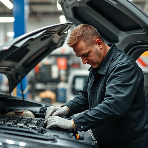 auto technician working
