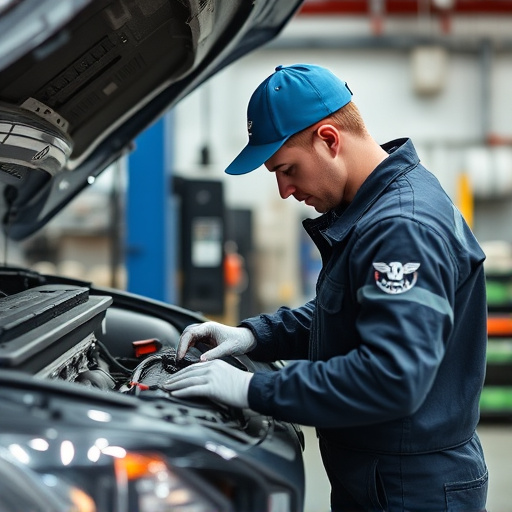 auto technician working