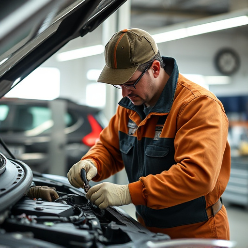 auto technician working