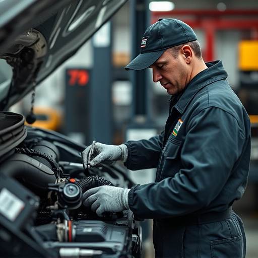 auto technician working