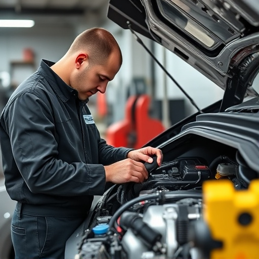 auto technician working