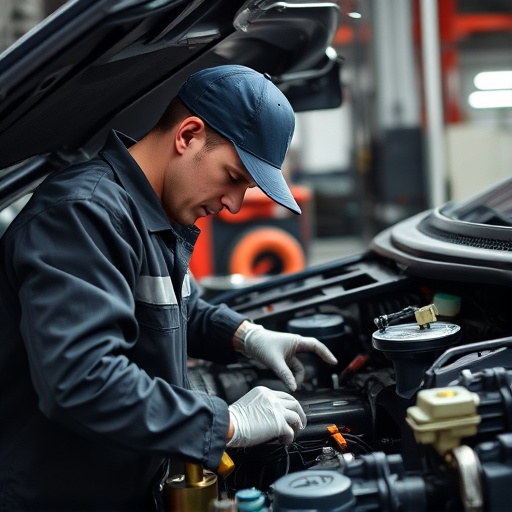 auto technician working