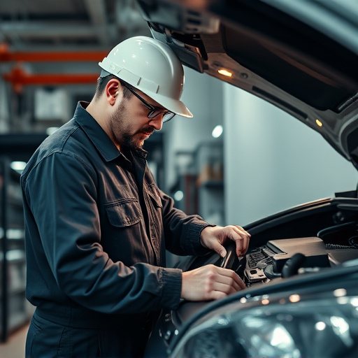 auto technician working