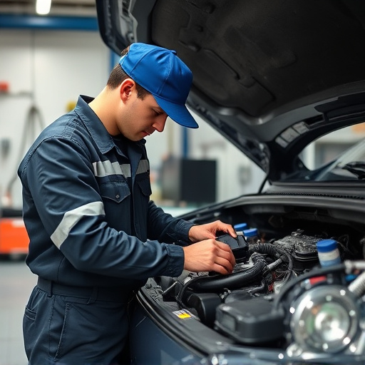 auto technician working