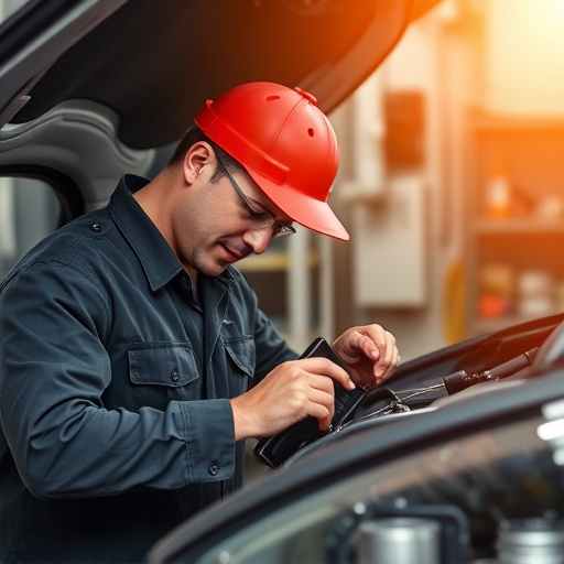 auto technician working