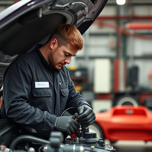 auto technician working