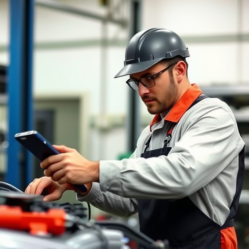auto technician working
